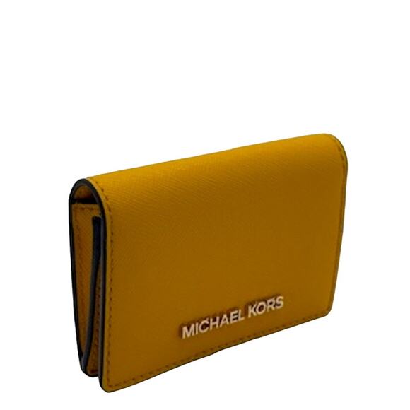 RETAIL $128 MICHAEL KORS JET SET Wallet*YELLOW*Beautiful Giftable*Multiple IDs - Picture 3 of 10